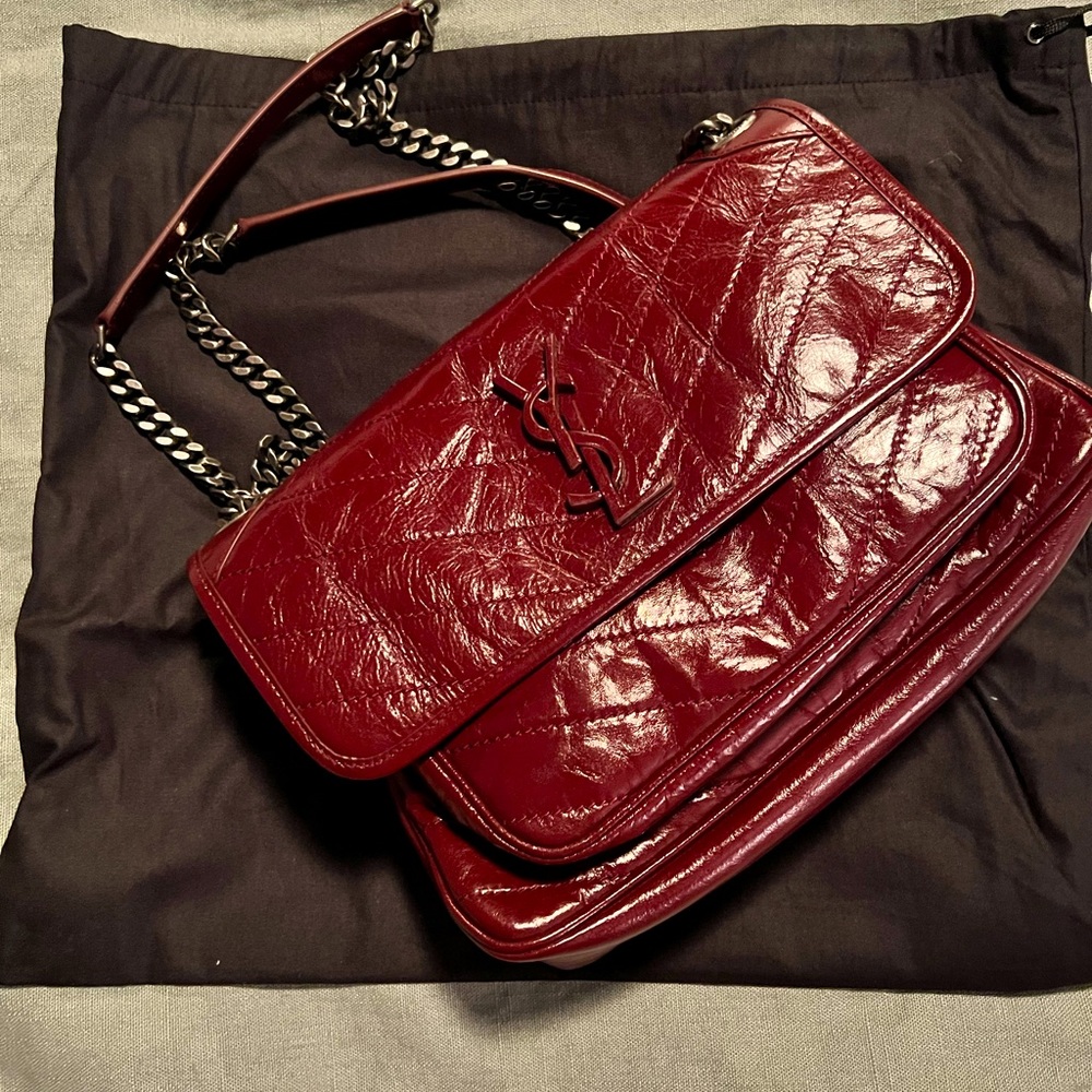NEW YSL Niki medium Rouge Legion